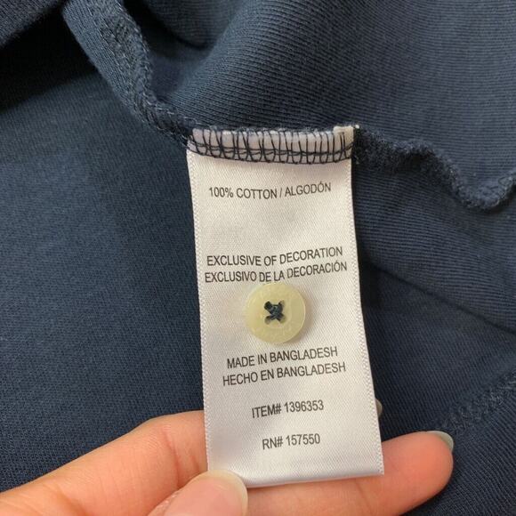 Tahari Polo Shirt Mens XL Extra Large Navy Fine Cotton Interlock Short Sleeve - Picture 5 of 8